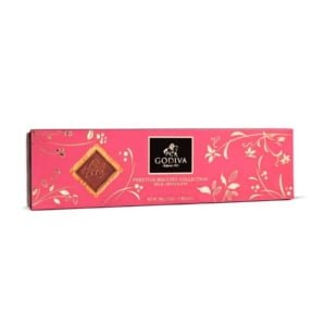 Godiva Milk Or Dark Chocolate Biscuits Box Closed